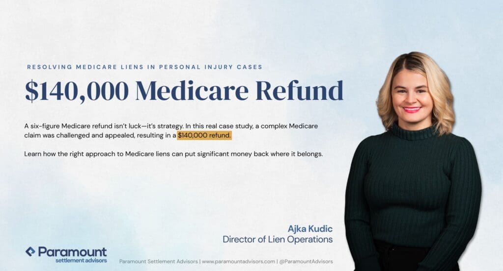 Ajka Kudic, Medicare Refund Ajka Kudic securing a Medicare Refund